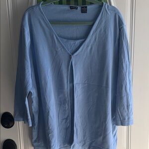 Light Blue Cardigan and Top Set SIZE: 4X/26W/28W